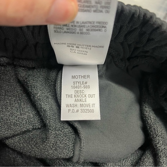 MOTHER The Knock Out Ankle Jogger Sweatpants in Faded Black - Picture 11 of 13